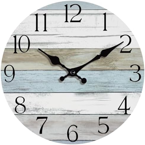 12 Inch Wall Clock, Silent Battery Operated Analog Clock by HYLANDA
