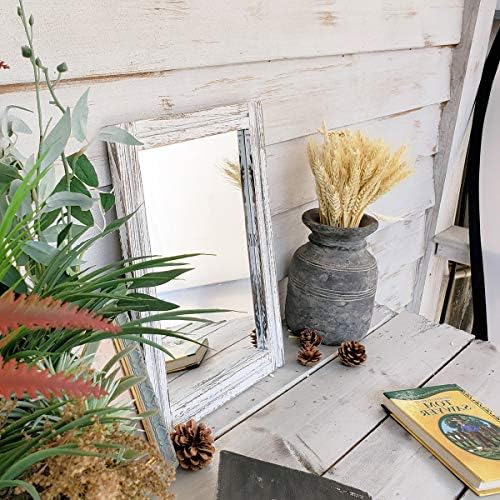 AAZZKANG Wall Mirror Rustic Wood Framed Rectangle Mirrors - Image 6