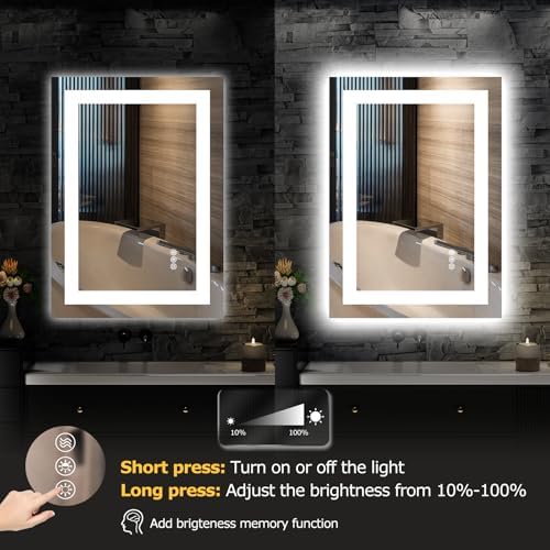 Hivone 20"X28" LED Bathroom Mirror - Image 6