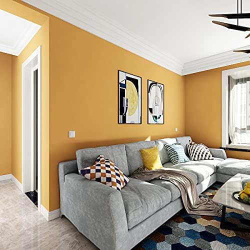 LACHEERY Matte Yellow Peel and Stick Modern Wallpaper - Image 5