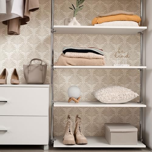 Main Street Peel and Stick Wallpaper Sheets, Neutral Palm - Image 4