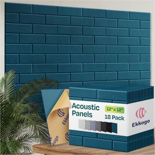 Acoustic Wall Panels 18-Pack, Office & Studio by EkkogoAcousticPanels