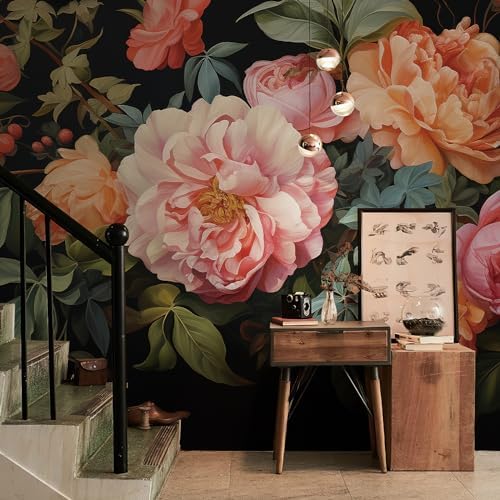 Zeeko Vintage Large Floral Peel and Stick Wall Murals 148" W x 98" H - Image 3