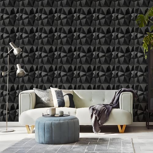 AMIGO 33 Piece 3D Wall Panels Diamond Pattern, High-Strength PVC, Recyclable - Image 5