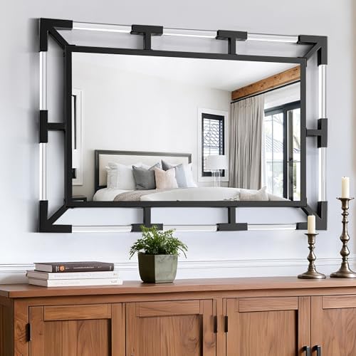 Chende Black Decorative Wall Mirror - Image 3