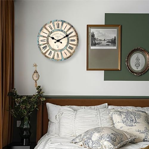 Retro Rustic Wooden Wall Clocks - Image 2