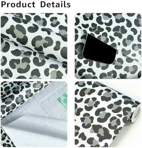 Leopard Peel and Stick Wallpaper White Leopard Print Waterproof Removable Self - Image 2