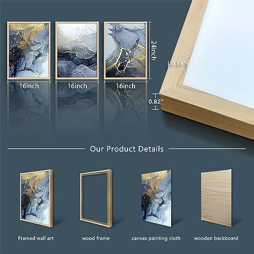 Framed Wall Art for Living Room Abstract Wall Decor for Bedroom Abstract Ink - Image 6