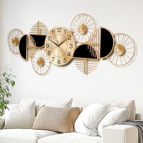 40" Modern Large Wall Clock Decorative Metal Art by Axioglo