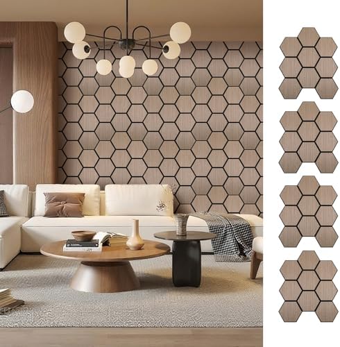 Hexagon Acoustic Wall Panels, Self-Adhesive Sound Absorbing Wall Panel by ARMURO by ARMURO