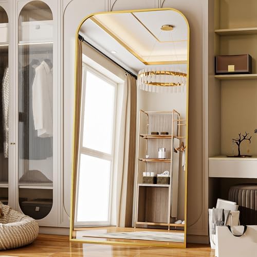 Oversized Full Length Mirror 76"x34" Arched Floor Standing Mirror - Image 6