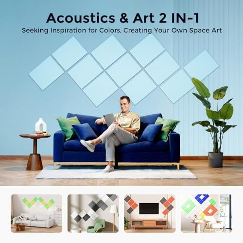 12 Pack Self-Adhesive Acoustic Panels, 2nd Generation Sound Absorbing Panel - Image 5