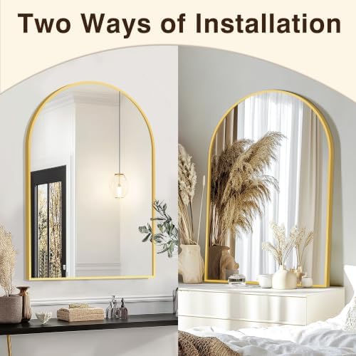 FICTOR 26" x 38" Arched Bathroom Vanity Mirror - Image 4