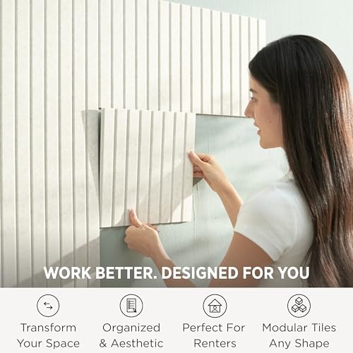 VIVELDA Felt Bulletin Board Tiles 48"x36" - Image 2