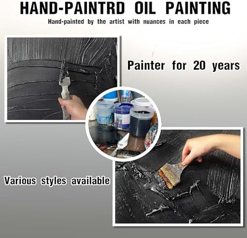 HUBOSKN Abstract Hand Painting Wall Art - Image 3