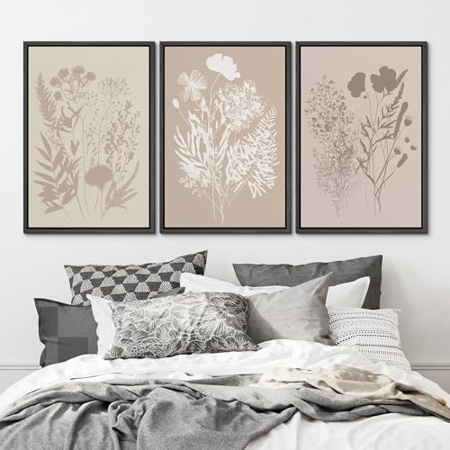 MUDECOR Framed Canvas Print Wall Art Wildflower Art Print, Floral Botanical - Image 2