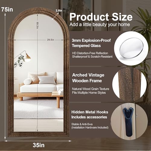 Delma Arched Full Length Mirror - Image 3