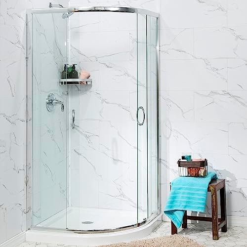 Palisade 23.2 in. x 11.1 in. Vinyl Wall Tiles in Carrara Marble - Image 3