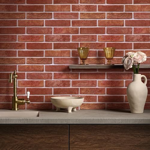COMSTICKC 3D Faux Brick Wall Panels Peel and Stick Decorative Tiles Sticker - Image 2