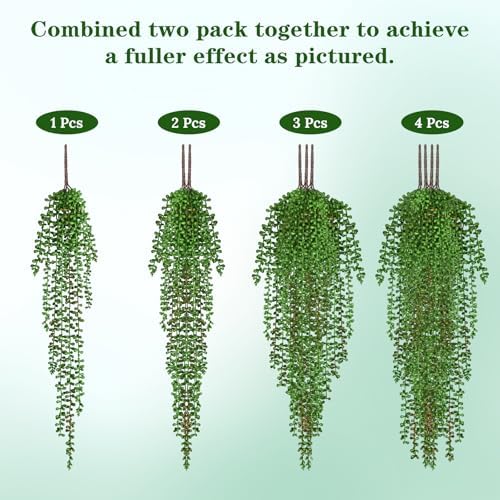 Waipfaru 4Pcs Artificial Hanging Plants - Image 6