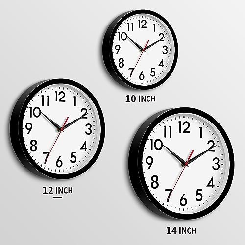 DAXSMY 12 Inch Wall Clock, Battery Operated Silent Non Ticking - Image 3
