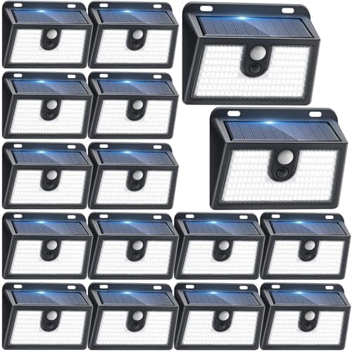 Solar Motion Sensor Outdoor Lights, Super Bright Solar Lights Outdoor Waterproof by Claoner