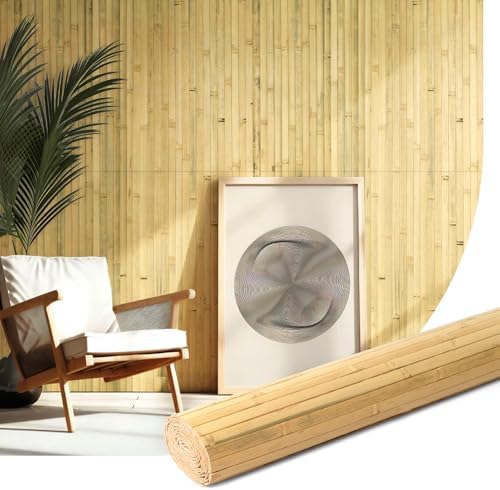AMZDEPOT Natural Bamboo Wall Panel, 48 x 96 Inch by AMZDEPOT
