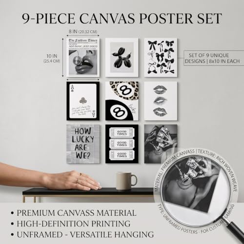 ZBMYYGO Trendy Black and White Wall Art, Vintage Fashion Leopard Canvas Posters - Image 3