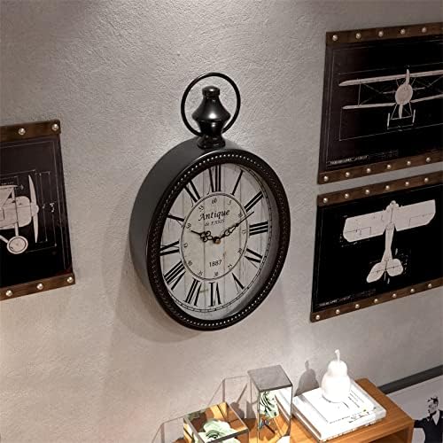Menterry Small Retro Oval Wall Clock Antique Old Design - Image 4