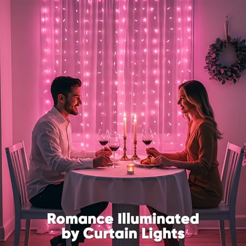 suddus Curtain Lights for Bedroom, 300 Led 9.8ft x 9.8ft Hanging String Lights - Image 4