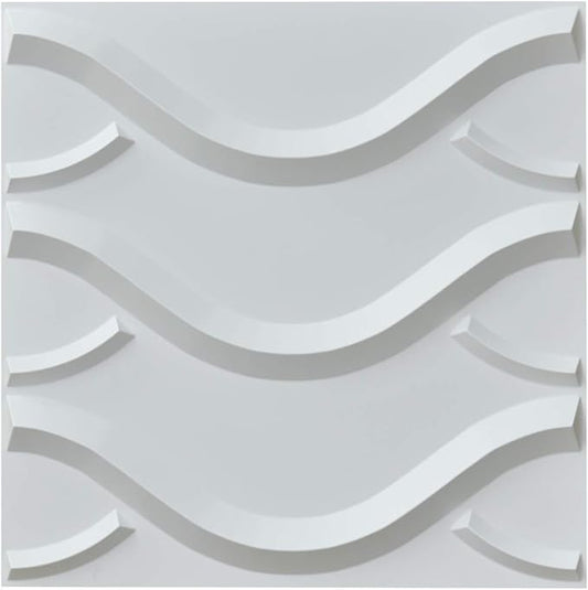 Art3d 19.7" x 19.7" Wall Panel Wave by Art3d