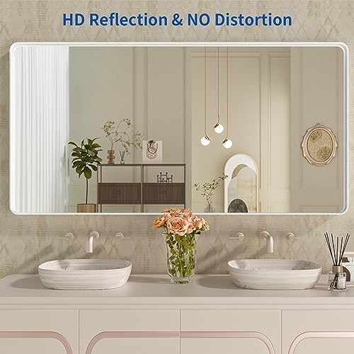 WEER White Bathroom Vanity Mirror 60x28 Inch - Image 2