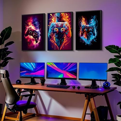 Pouydmi Gaming Wall Art Boys Room Canvas Wall Decor Video Game Wall Art Cool - Image 5