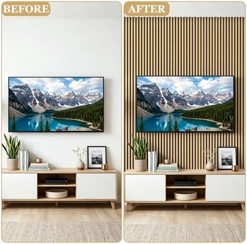 4-Pack Wood Veneer Acoustic Wall Panels Decorative Acoustical Panel - Image 4