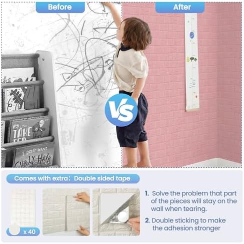 Faux Brick Wall Panels Peel and Stick Tile - Image 2
