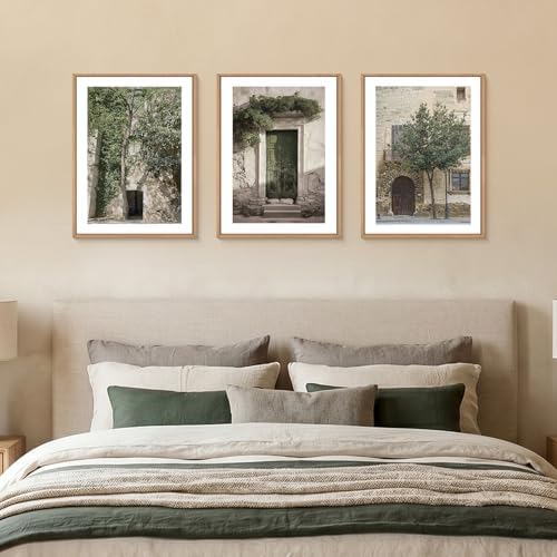 HOURIA Vintage Italy City Landscape Framed Canvas Wall Art Set-12"x16"x3 - Image 4