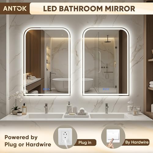 Antok LED Bathroom Mirror 55" L x 30" W, LED Mirror - Image 3