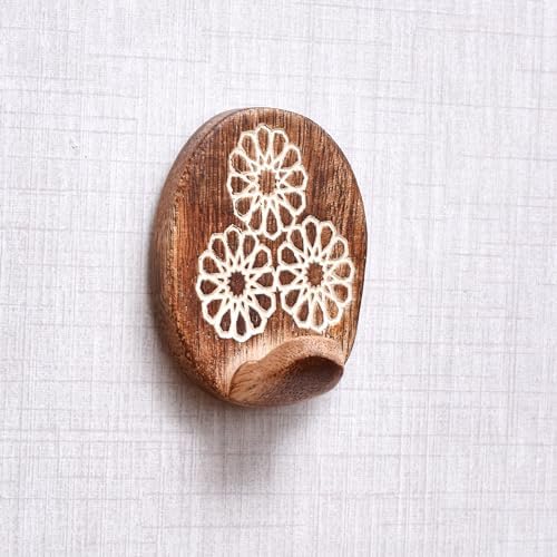 Indian Shelf 24 Piece Wooden Adhesive Wall Hooks by IndianShelf