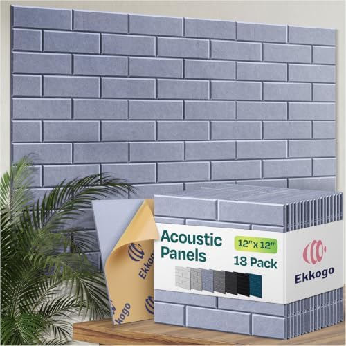 Acoustic Wall Panels 18-Pack, Office & Studio by EkkogoAcousticPanels
