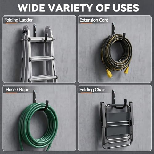 Ladder Storage Hook, Garage and Garden Storage Utility Hook, Heavy Duty Jumbo - Image 4