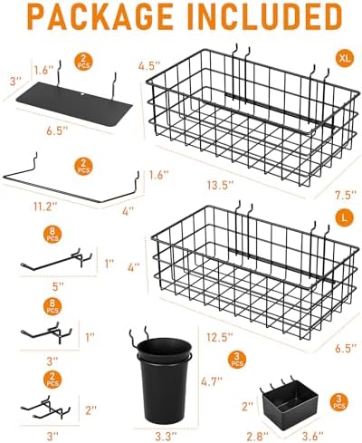 INCLY 30PCS Peg Board Organizer Accessories Kit - Image 5