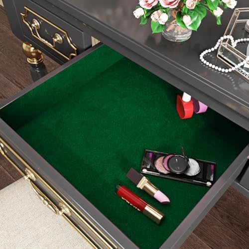 Livelynine 15.8x197 Dark Green Peel and Stick Wallpaper Velvet Wrapping Paper - Image 4