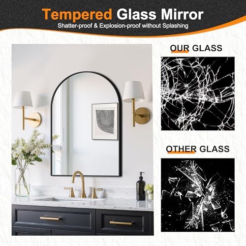 Delma Arched Bathroom Mirror - Image 4