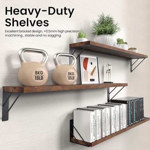BAYKA 36" Long Wall Mounted Floating Shelves - Image 5