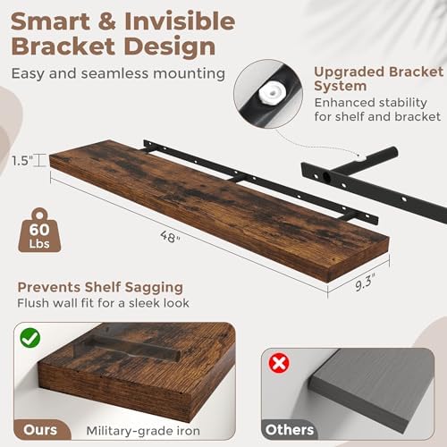 48 Inch Floating Shelves for Wall - Image 3