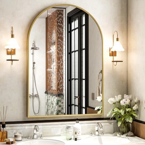 XRAMFY 30x38 Inch Arched Bathroom Mirror - Image 2