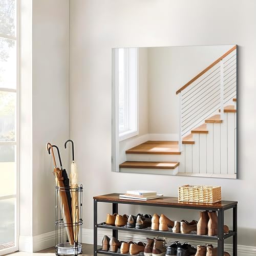CILIBER Frameless Mirror, 36x36 Square Bathroom Mirrors - Image 6