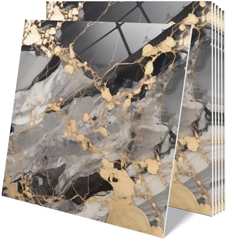 10 Sheets Marble Peel and Stick Backsplash Tile, Living Room by BESTWOO