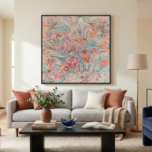 Extra Large Framed Colorful Abstract Wall Art Decor - Image 5