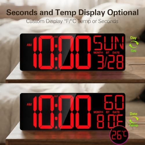JALL 18" Large Digital Wall Clock - Image 3